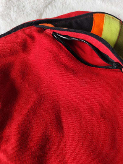 Sac Coline multicolore – coton doublé – style ethnique