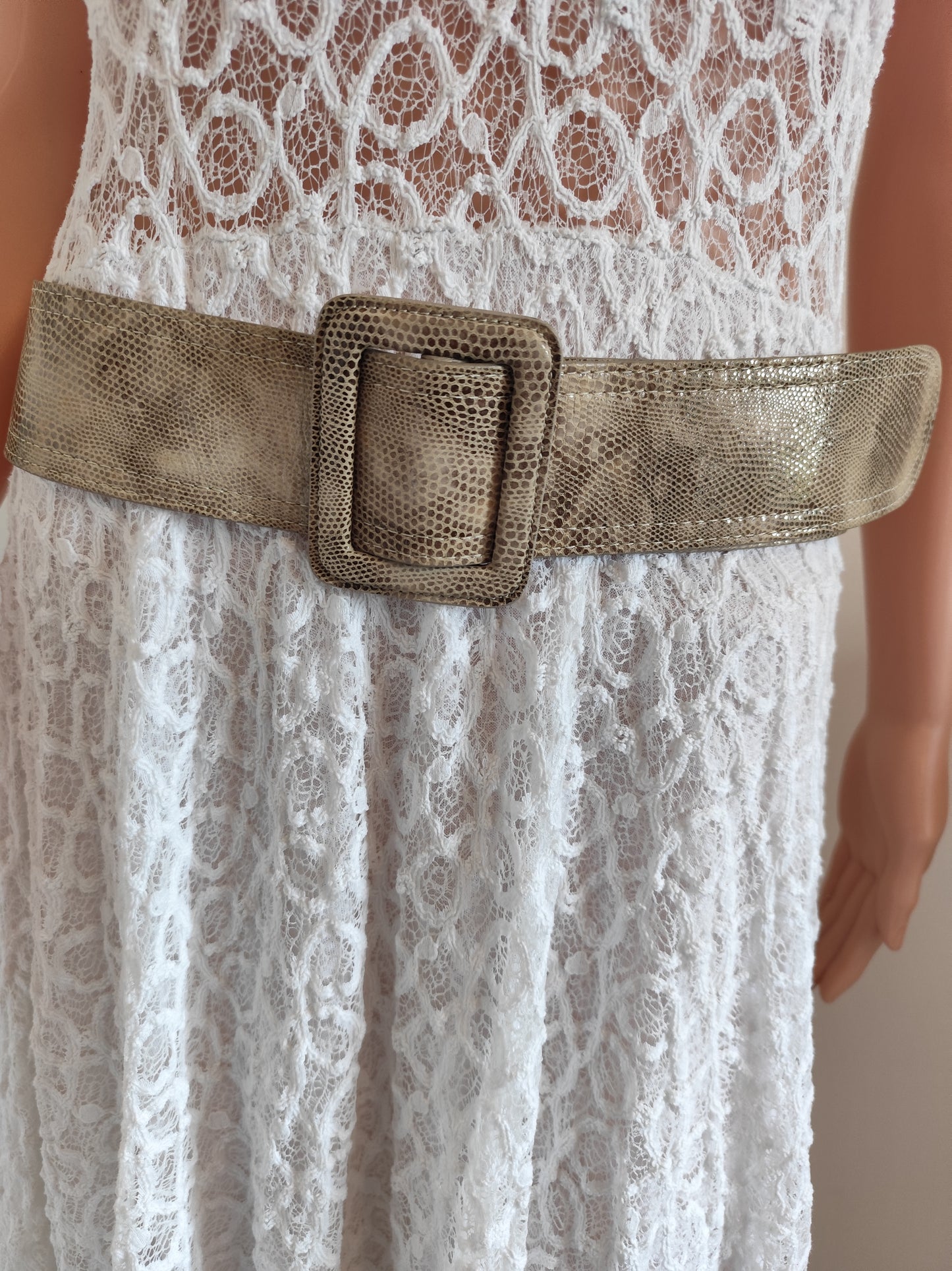 Ceinture large  effet python – Gérard Darel – Made in France –  85 cm