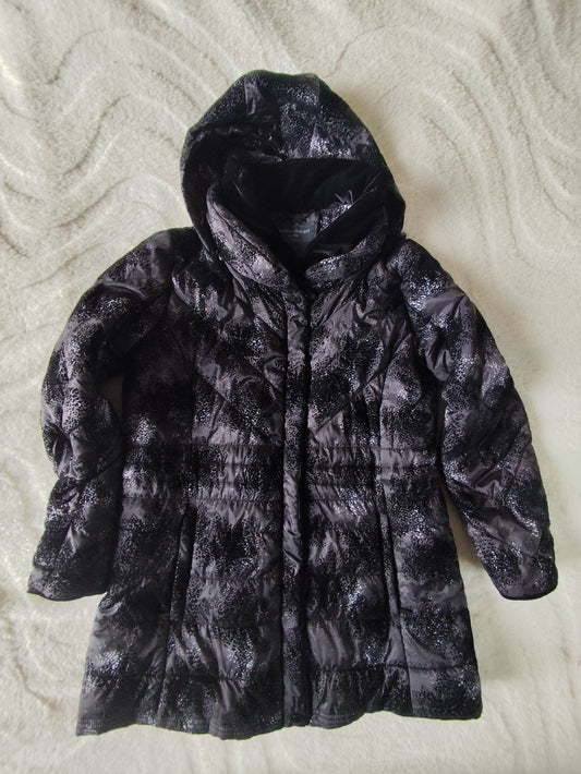 Doudoune imprimée noir & gris – Fashion Concept – Taille 42