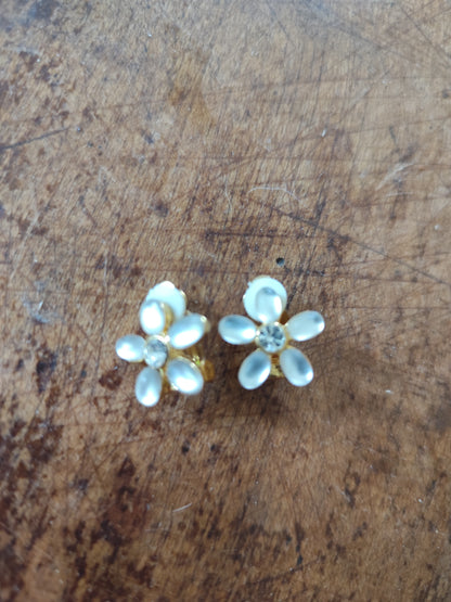 Boucle d'oreilles à clip fleur