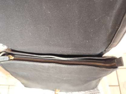 Sac cartable noir en cuir – Minelli – 36x20x10 cm