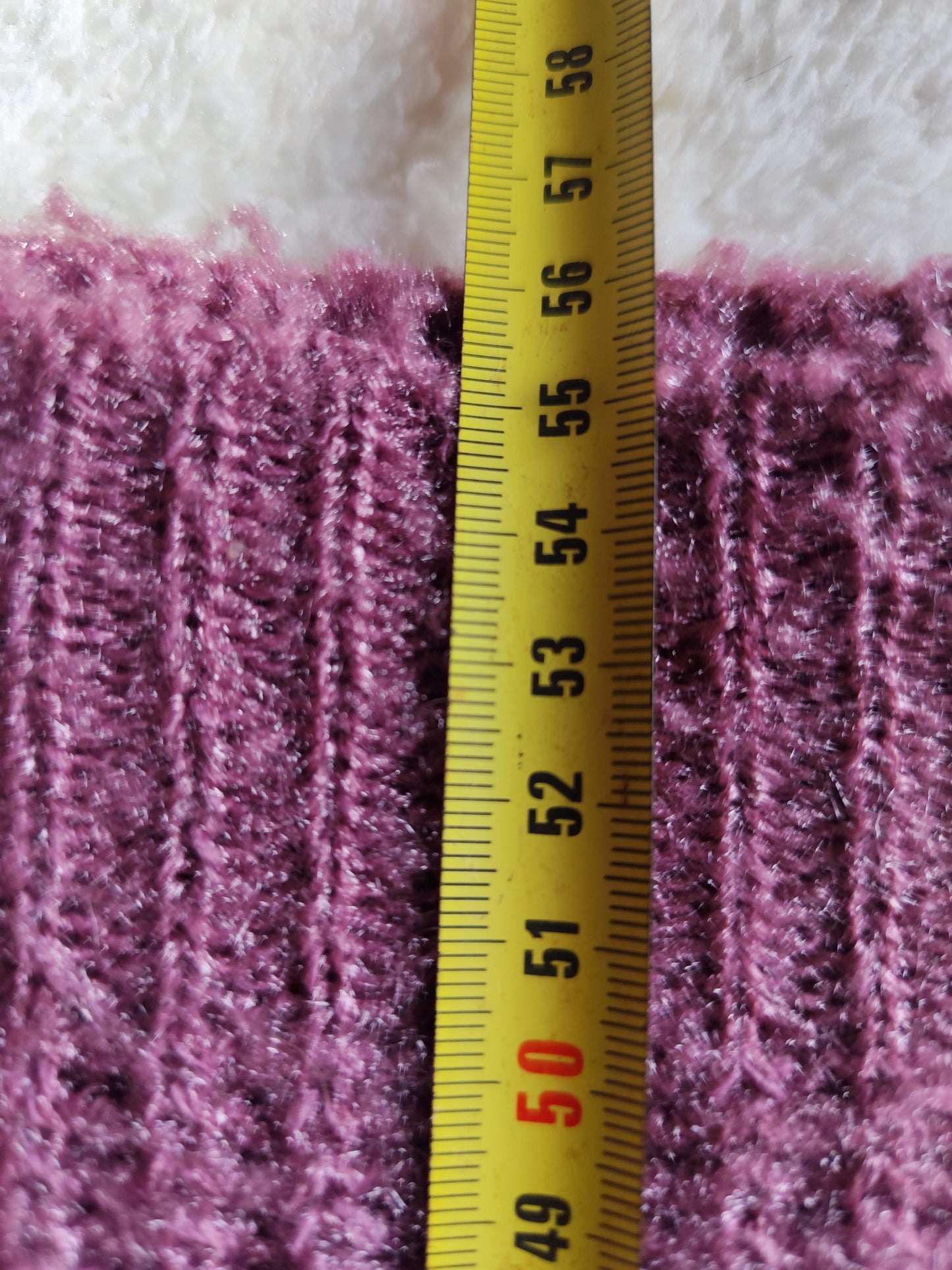 Pull col V violet – Taille 40/42