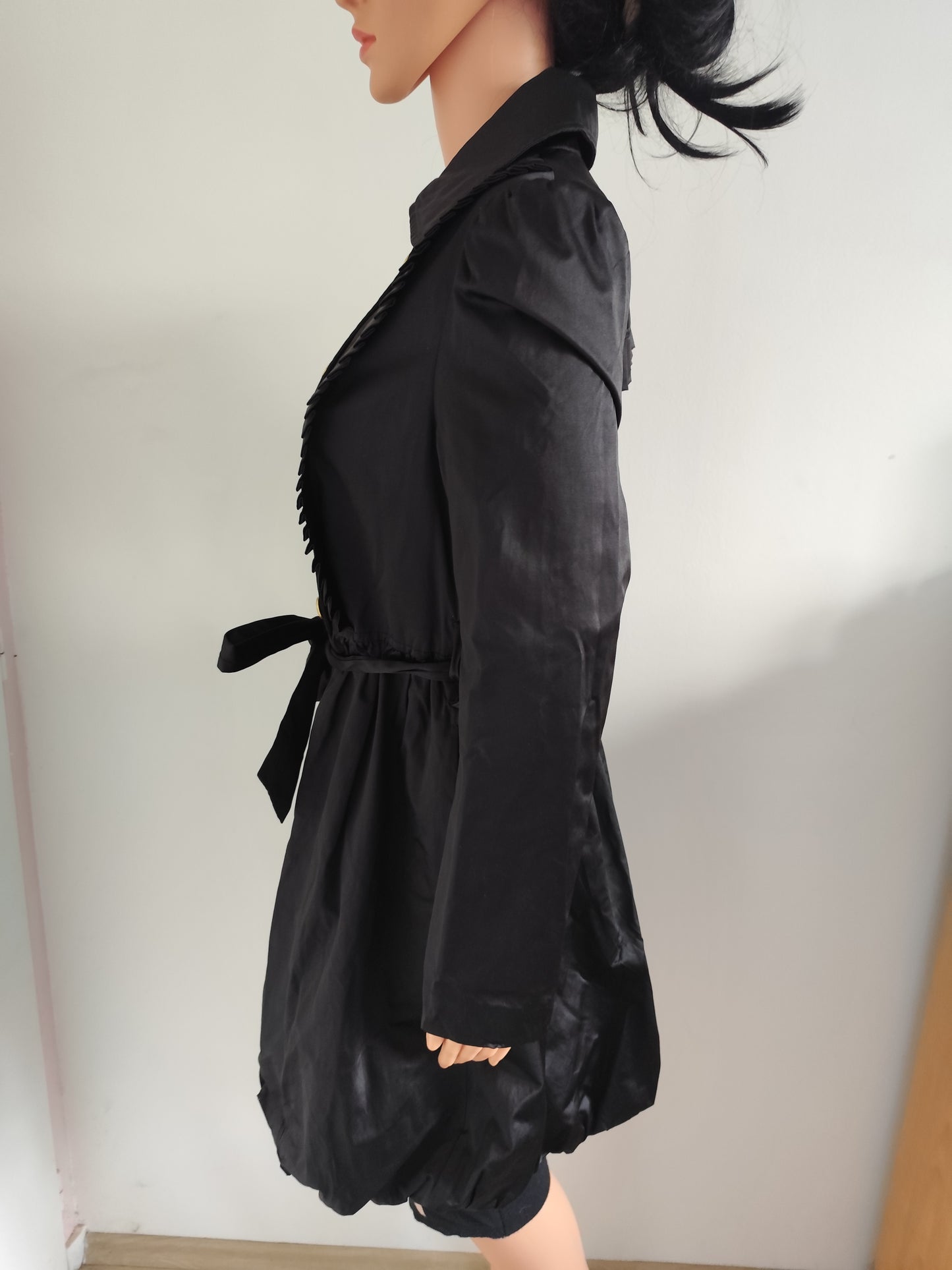 Trench noir satiné My Collection – Taille 36/38