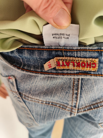 👖 Pantacourt en jean Choklate Paris – Taille 36/38 👖