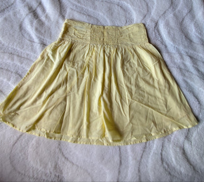 Jupe courte jaune pastel – Cache Cache – T. 36