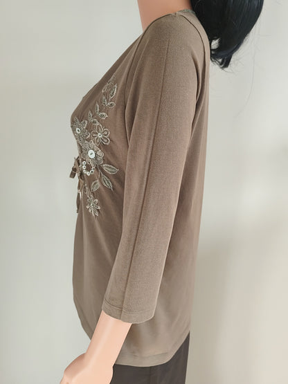 Veste CELAYA brodée et perlée – Élégance et raffinement - Taille 38/40