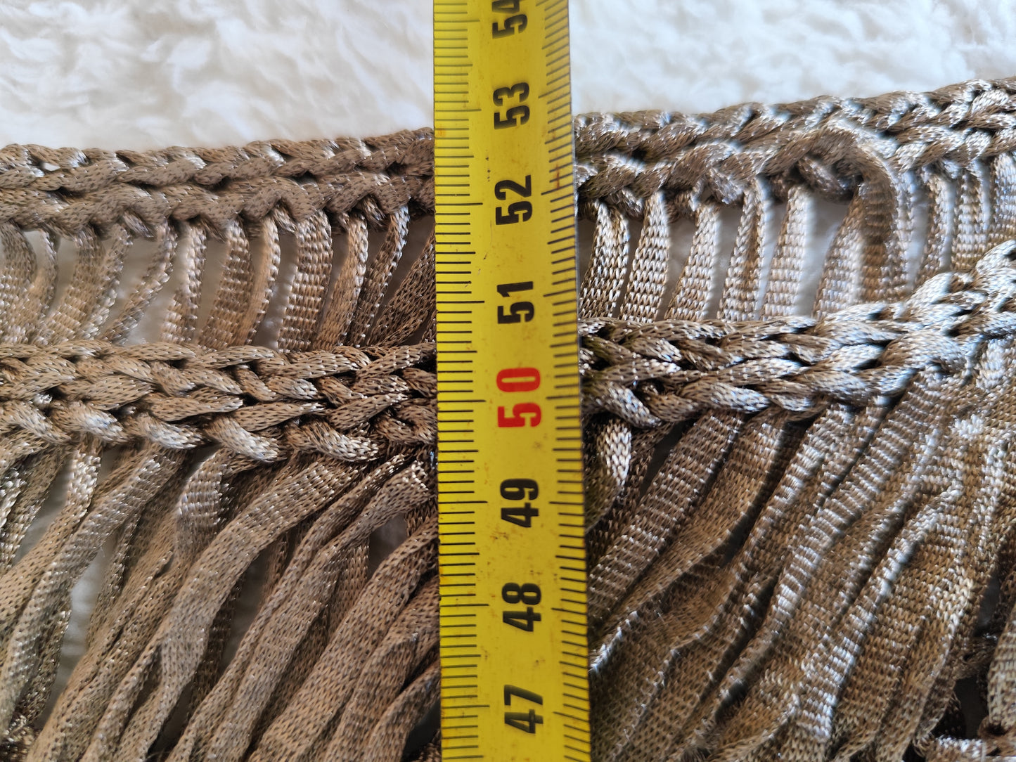 Écharpe/etole longue ajourée dorée métallisée Diktons.