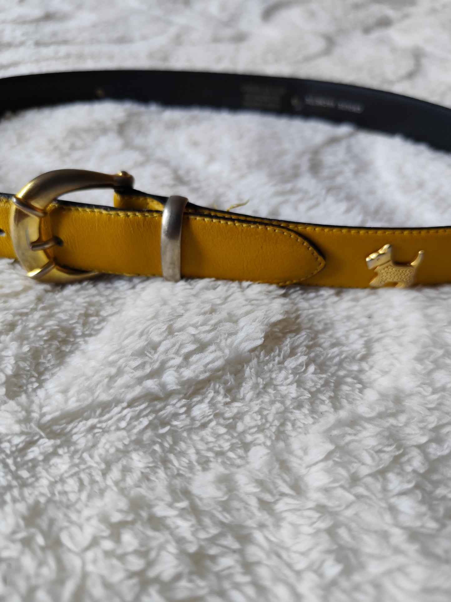 Ceinture jaune moutarde Chipie – vintage  Y2k - 85 cm