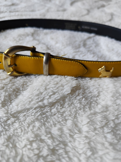 Ceinture jaune moutarde Chipie – vintage  Y2k - 85 cm