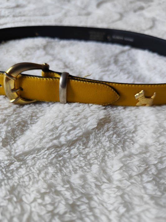 Ceinture jaune moutarde Chipie – vintage  Y2k - 85 cm