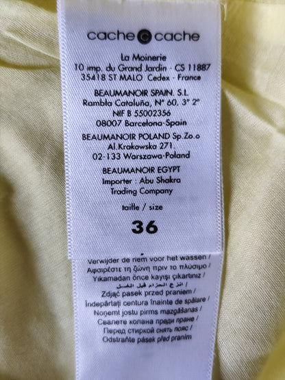 Jupe courte jaune pastel – Cache Cache – T. 36