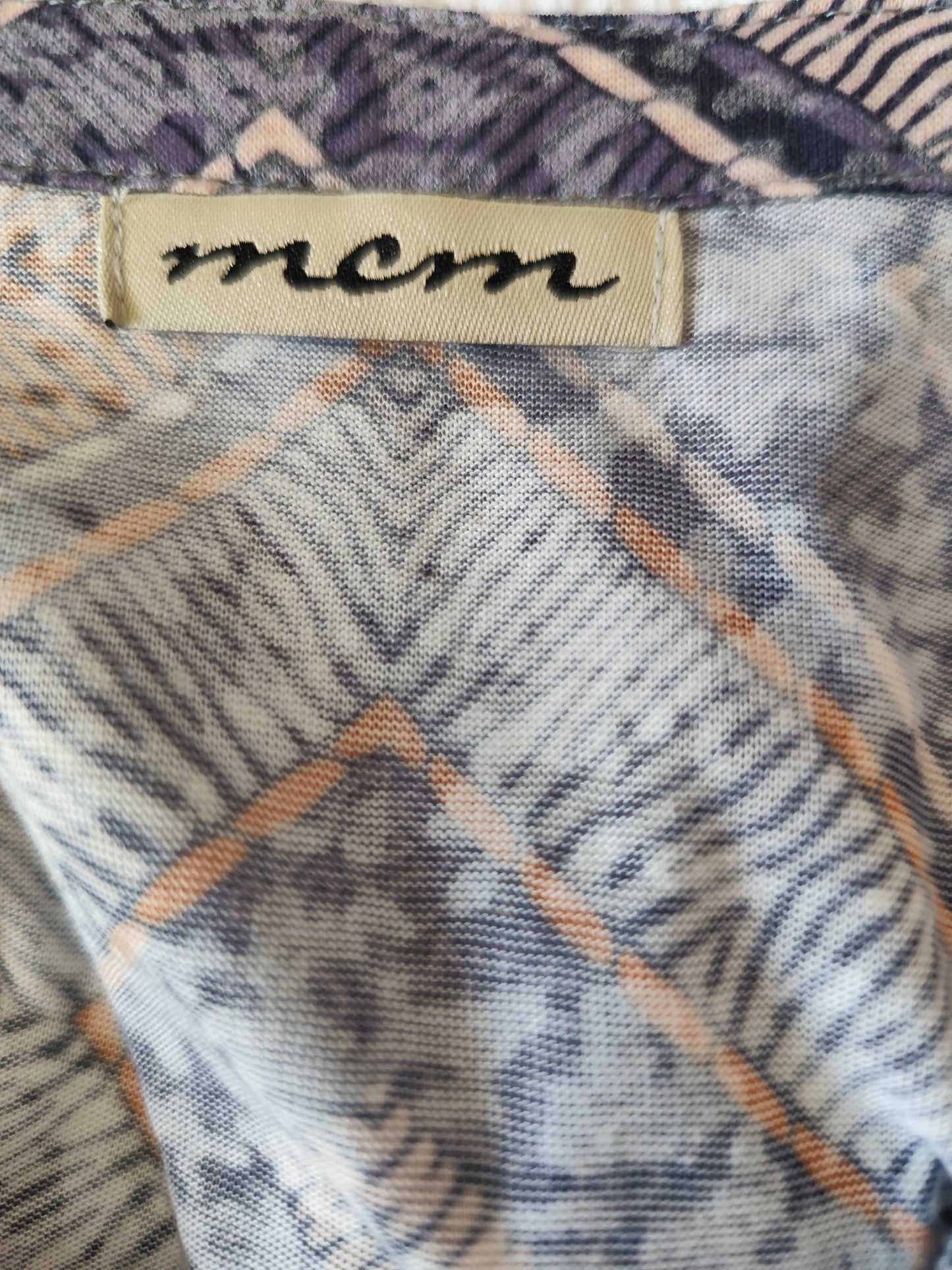 Tee-shirt fluide à motifs géométriques vintage – Taille 38/40