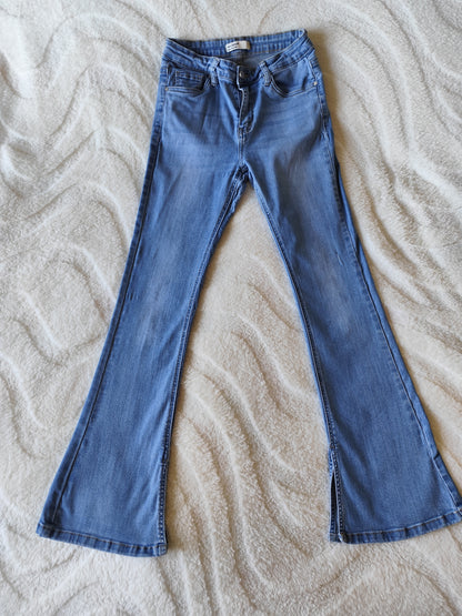 👖 Jean Évasé Nina Carter  – Bas Fendu & Effet Stretch - Taille 40