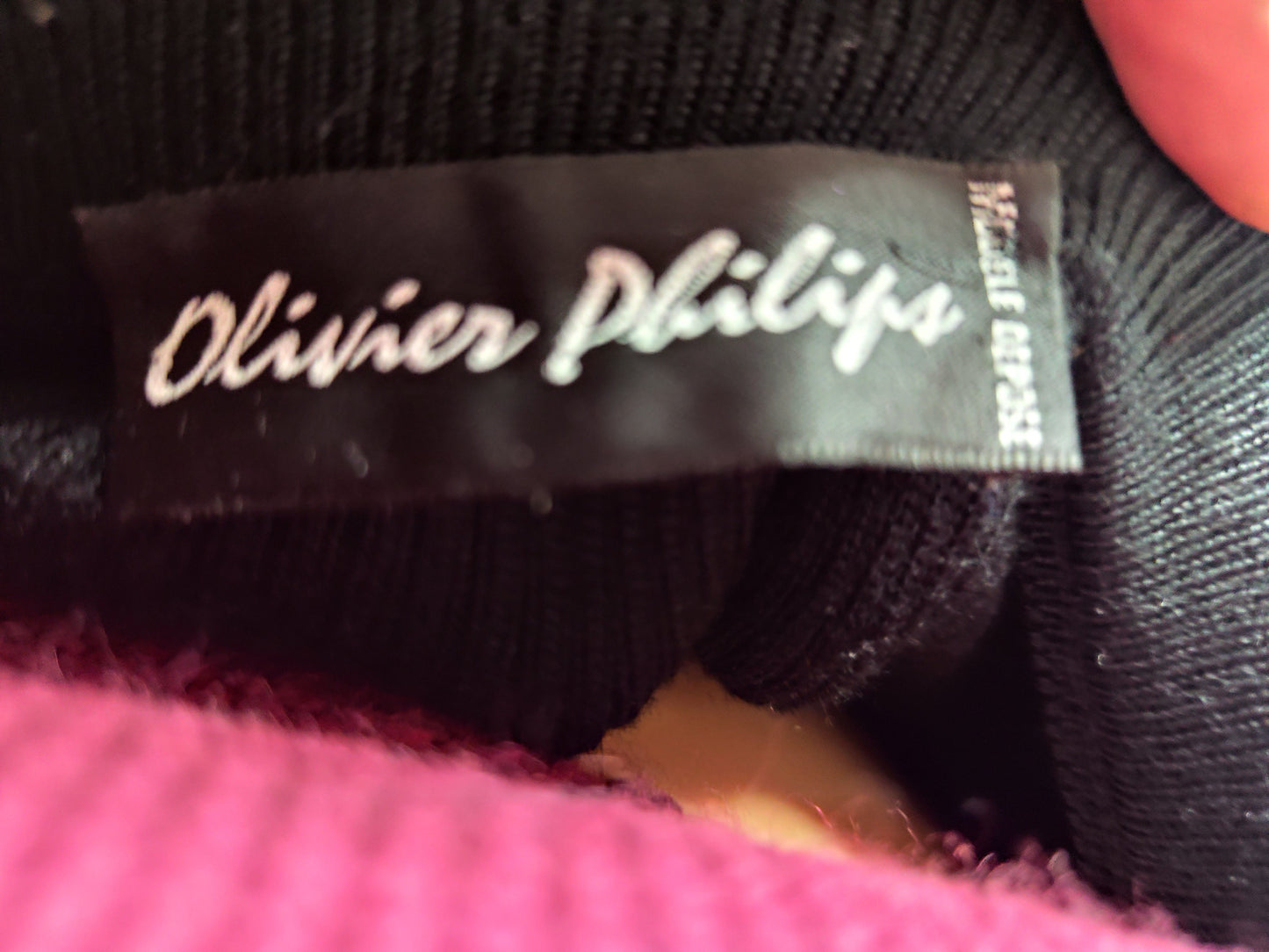 Jupe en laine longue noire à franges  Olivier Philips - taille 38/40