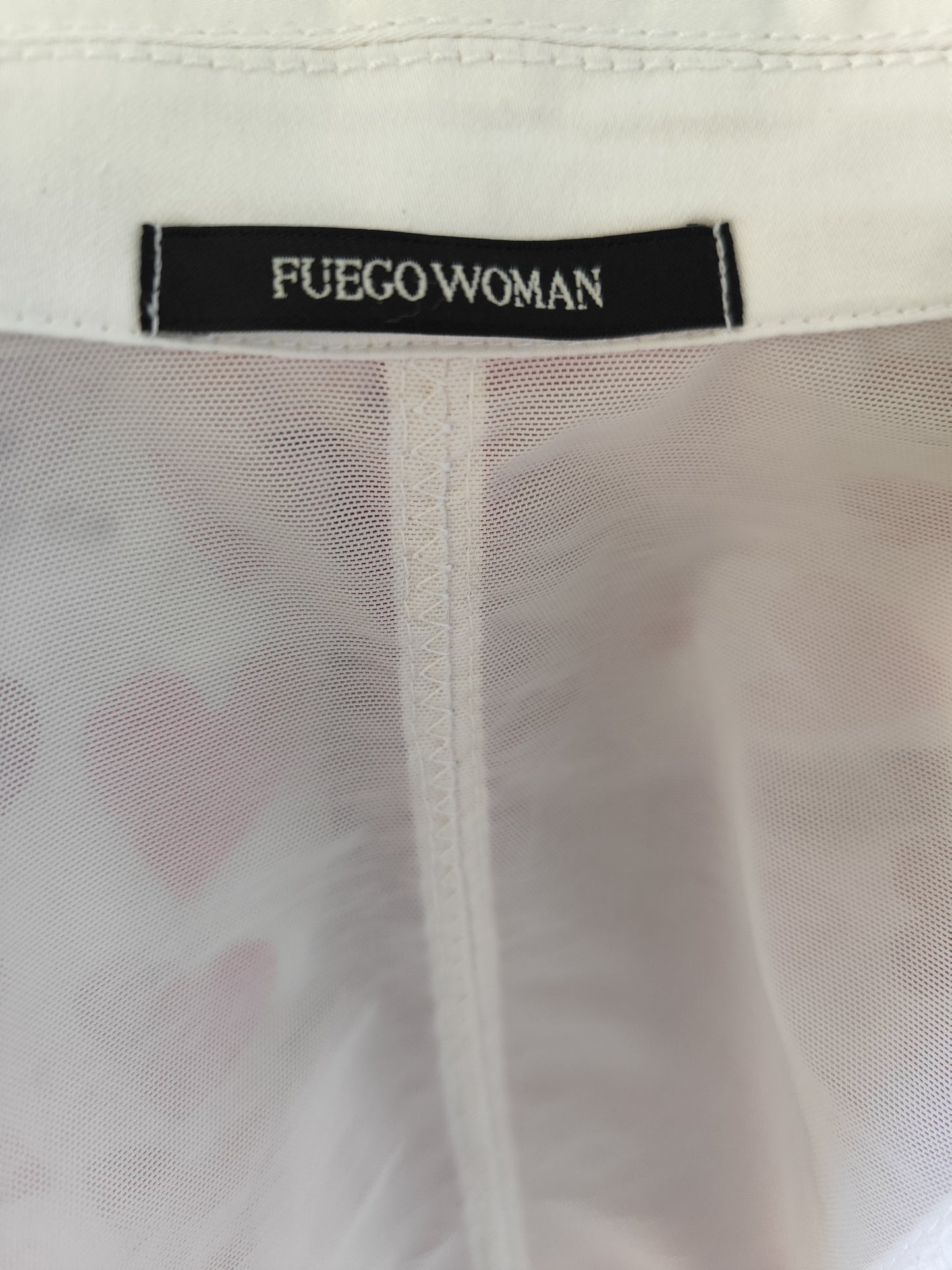 Chemisier vintage Fuego Woman – broderies appliquées & détails couture – T40