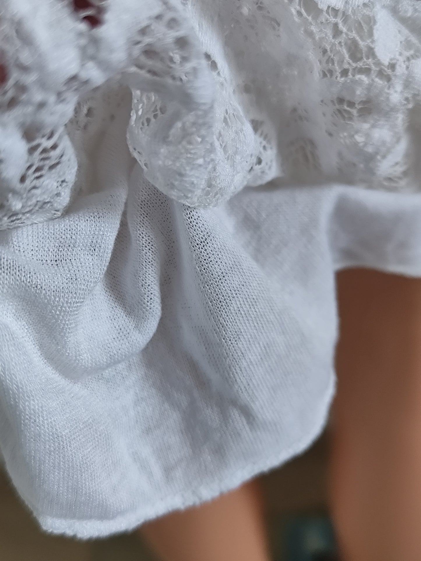 ✨ Robe bohème blanche ajourée – coton & charme vintage – T. 36/38