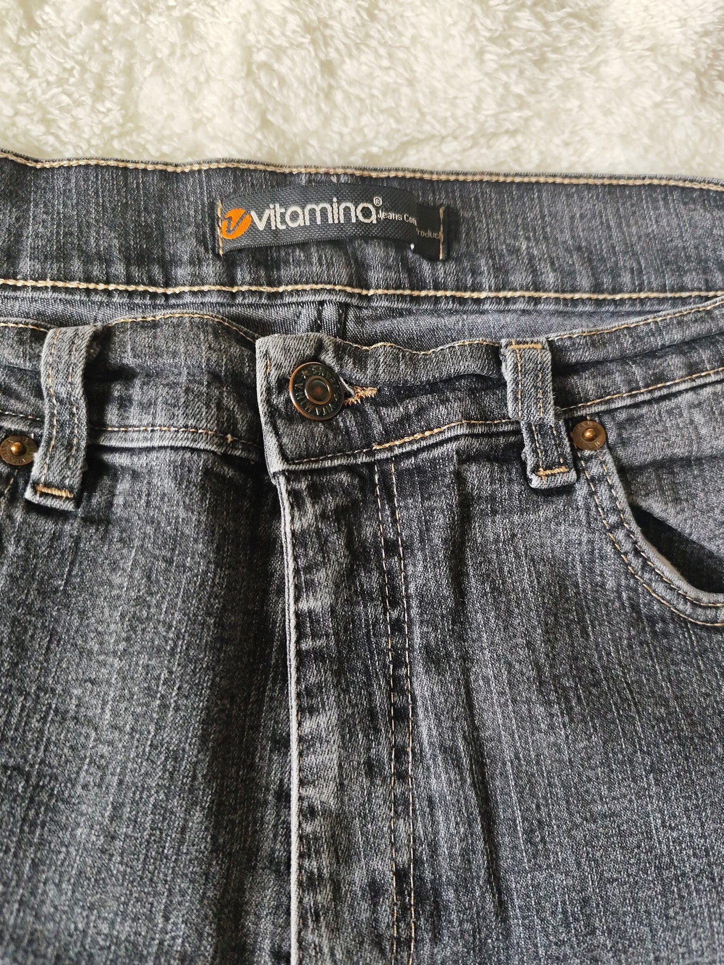 👖 Jean Flare Noir Vitamina – Élégance et Style Rétro - Taille 40/42