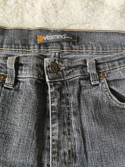 👖 Jean Flare Noir Vitamina – Élégance et Style Rétro - Taille 40/42