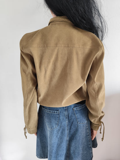 Veste  camel en suédine – Taille 38/40