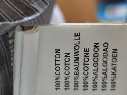 Chemise homme Kaporal grise rayée – 100% coton – Taille S