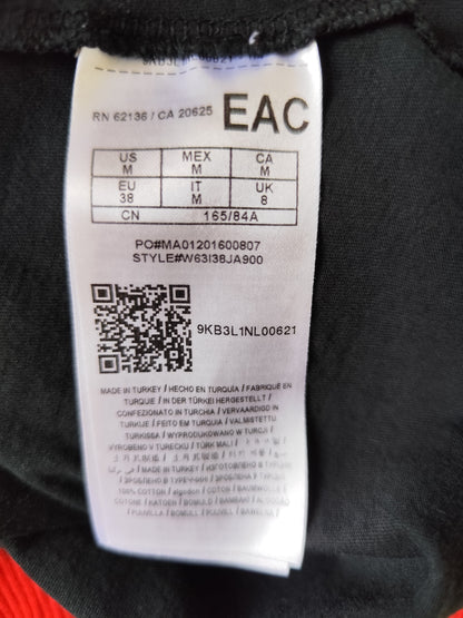 T-shirt manches longues Guess noir imprimé – taille M