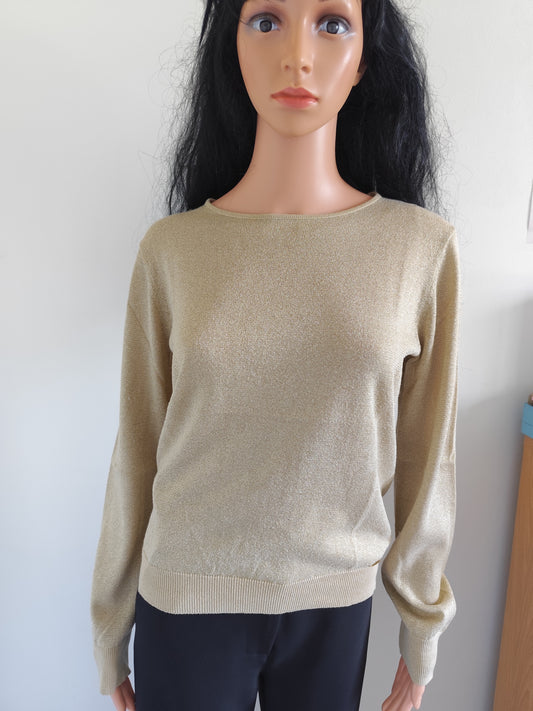 Pull beige scintillant doré - Vila Joy – Taille 36/38