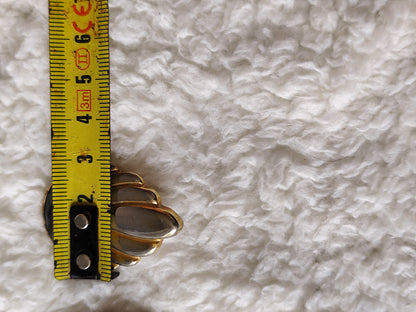 Boucles d’oreilles vintage dorées et noires – années 80/90