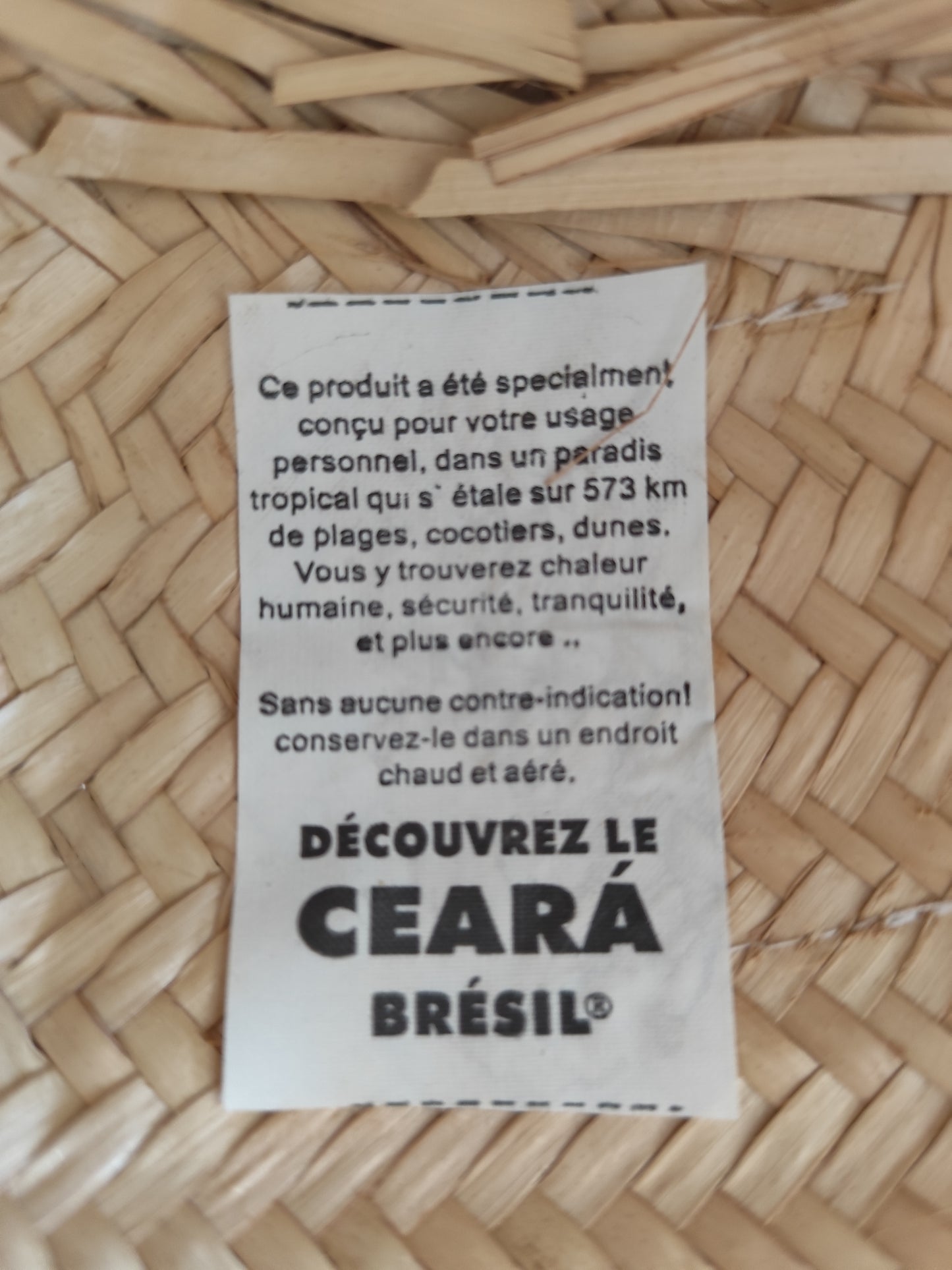 Chapeau de paille du Brésil