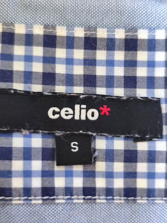 Chemise à carreaux bleu/blanc Celio – Taille S