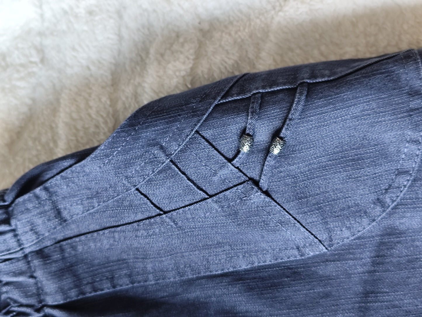 Pantalon jean fluide bleu foncé - Taille 44/46