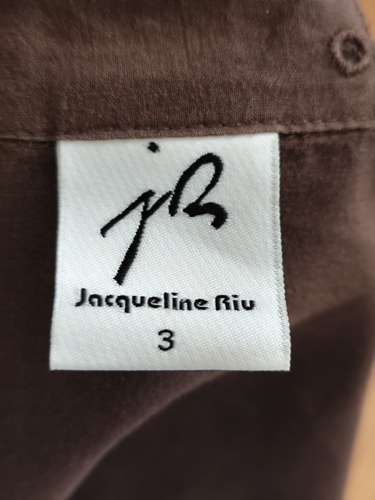 Tunique brodée marron chocolat – Jacqueline Riu – Taille 40