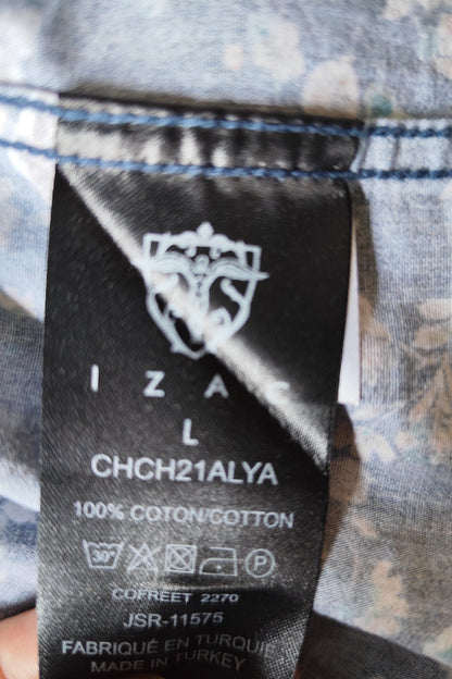 Chemise Izac Limited Edition – bleu marine à fleurs – T. L