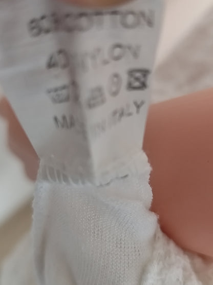 ✨ Robe bohème blanche ajourée – coton & charme vintage – T. 36/38