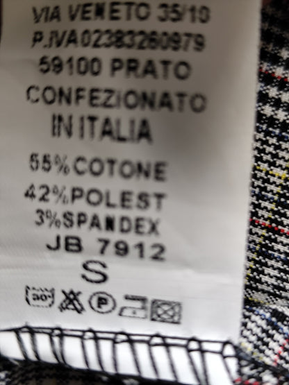 Pantalon léger à carreaux made in Italy – taille S