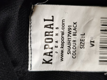 Polo noir à liseré argenté Kaporal - Taille L