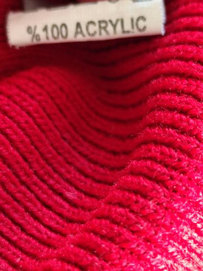 Pull rouge et noir graphique – Tabel Créations – Taille 38/40