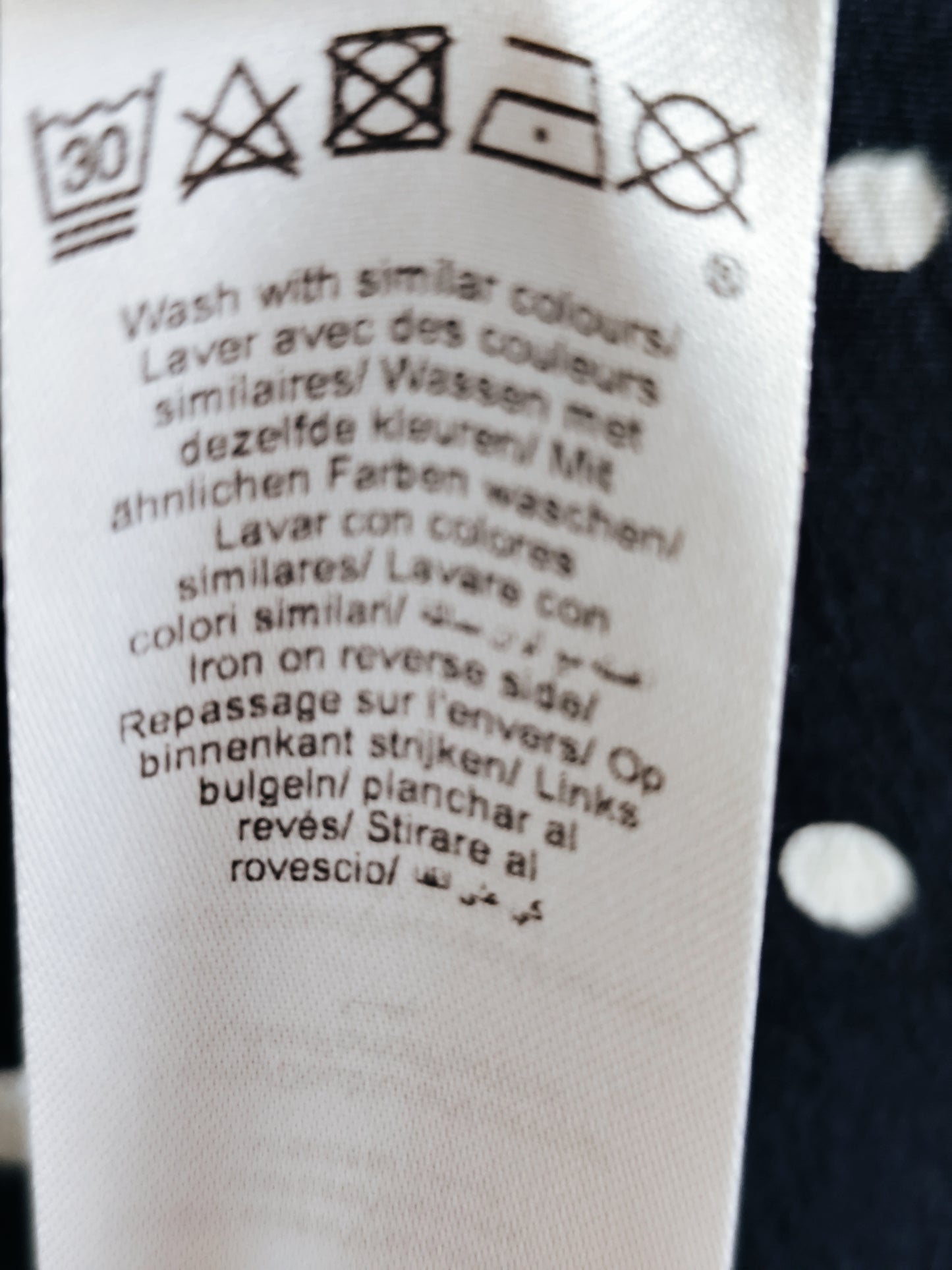 Robe fluide à pois bleu marine – style rétro-chic - Taille 36/S