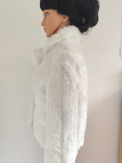 Veste fausse fourrure blanche Ici et Maintenant – T. 38