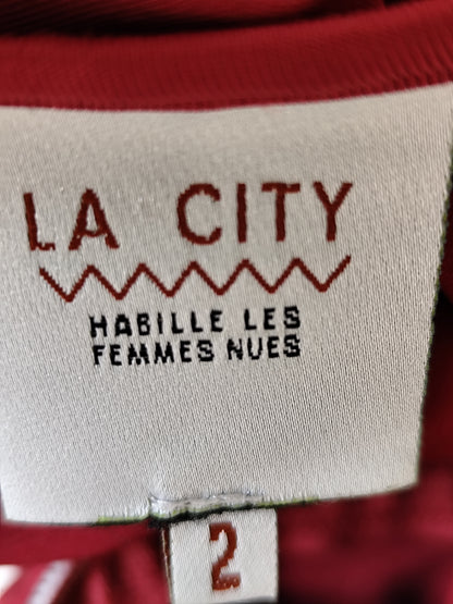 ❤️ Débardeur Rouge Zippé La City – Élégance et Modernité - Taille 34/36/XS