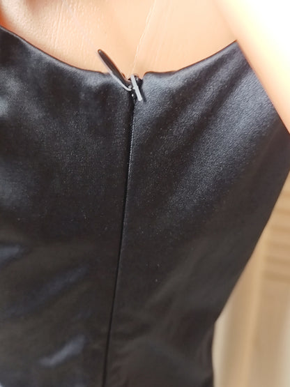 Robe noire satinée – Le Group Woman – Taille 36/38