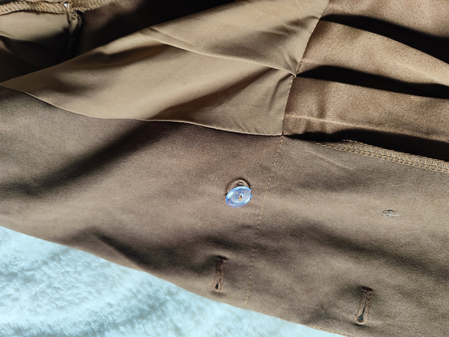 Veste cintrée longue style redingote chocolat – Taille S