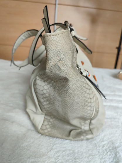 Sac cabas blanc écru à motifs colorés – Esprit bohème chic
