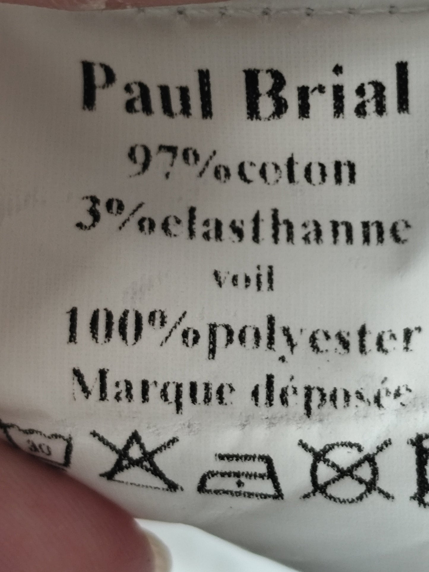 Tailleur Paul Brial – motif floral rouge & chocolat – Taille 3/40 haut et 4/42 jupe