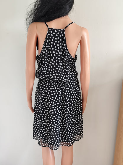 Robe noire à pois blancs Etam – Taille 42