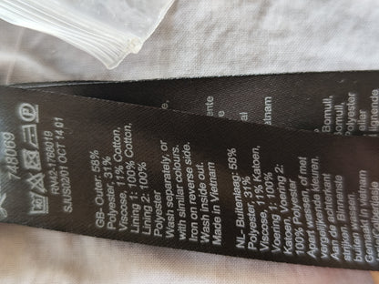 Veste mi saison Monsoon à motif graphique bleu et blanc - Taille 38