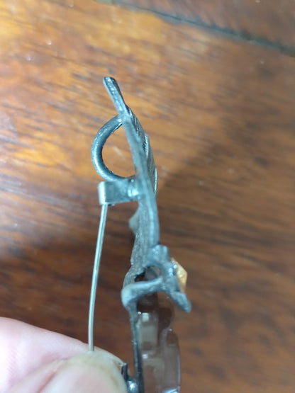 Broche fleur vintage – double usage broche / pendentif