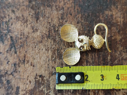 Broche vintage petite souris dorée