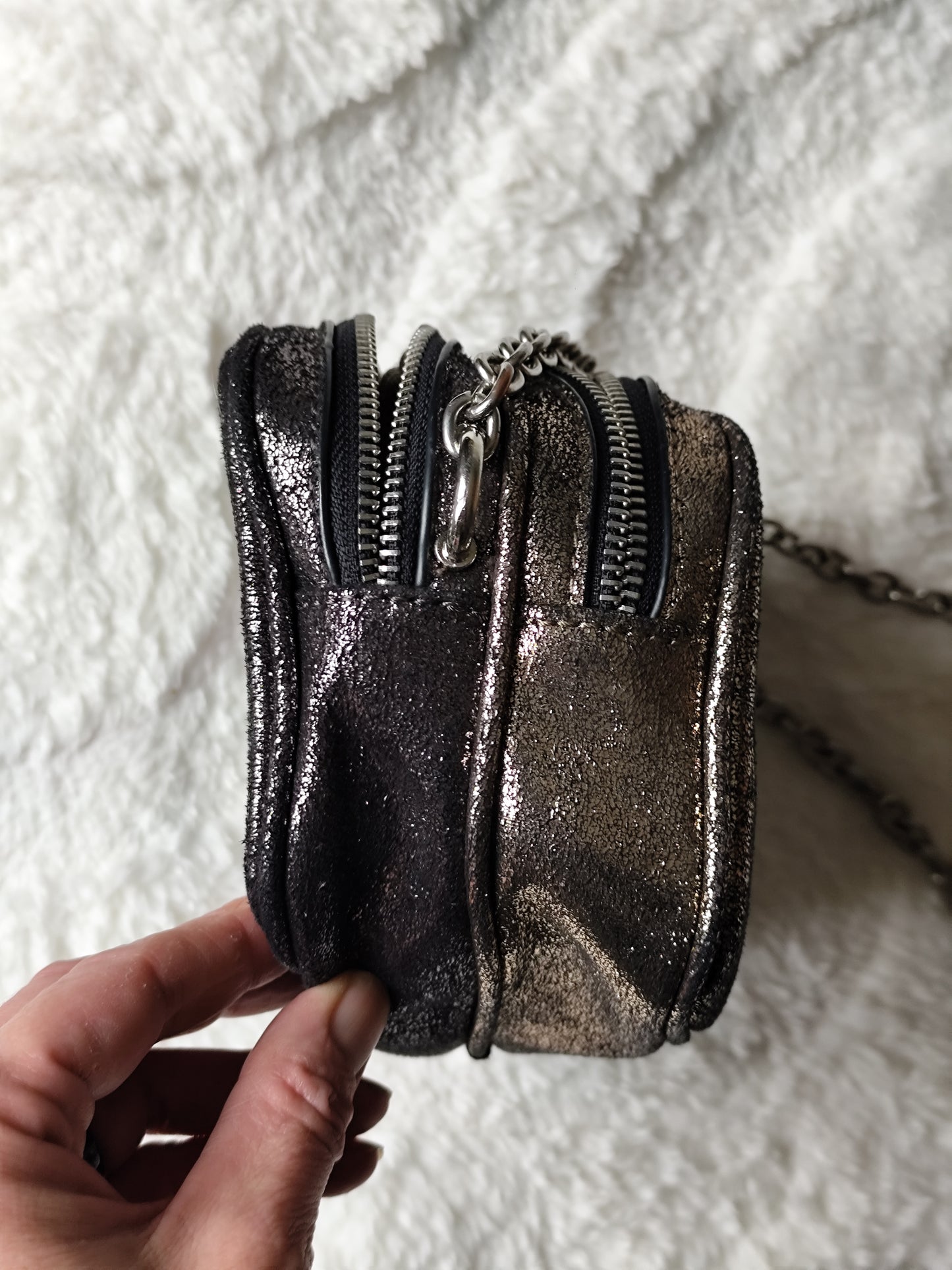 Sac David Jones – Effet Métallisé & Chaînette