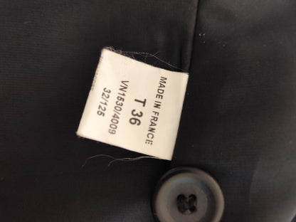 Manteau long noir rayé argenté Sinéquanone Paris – Taille 36