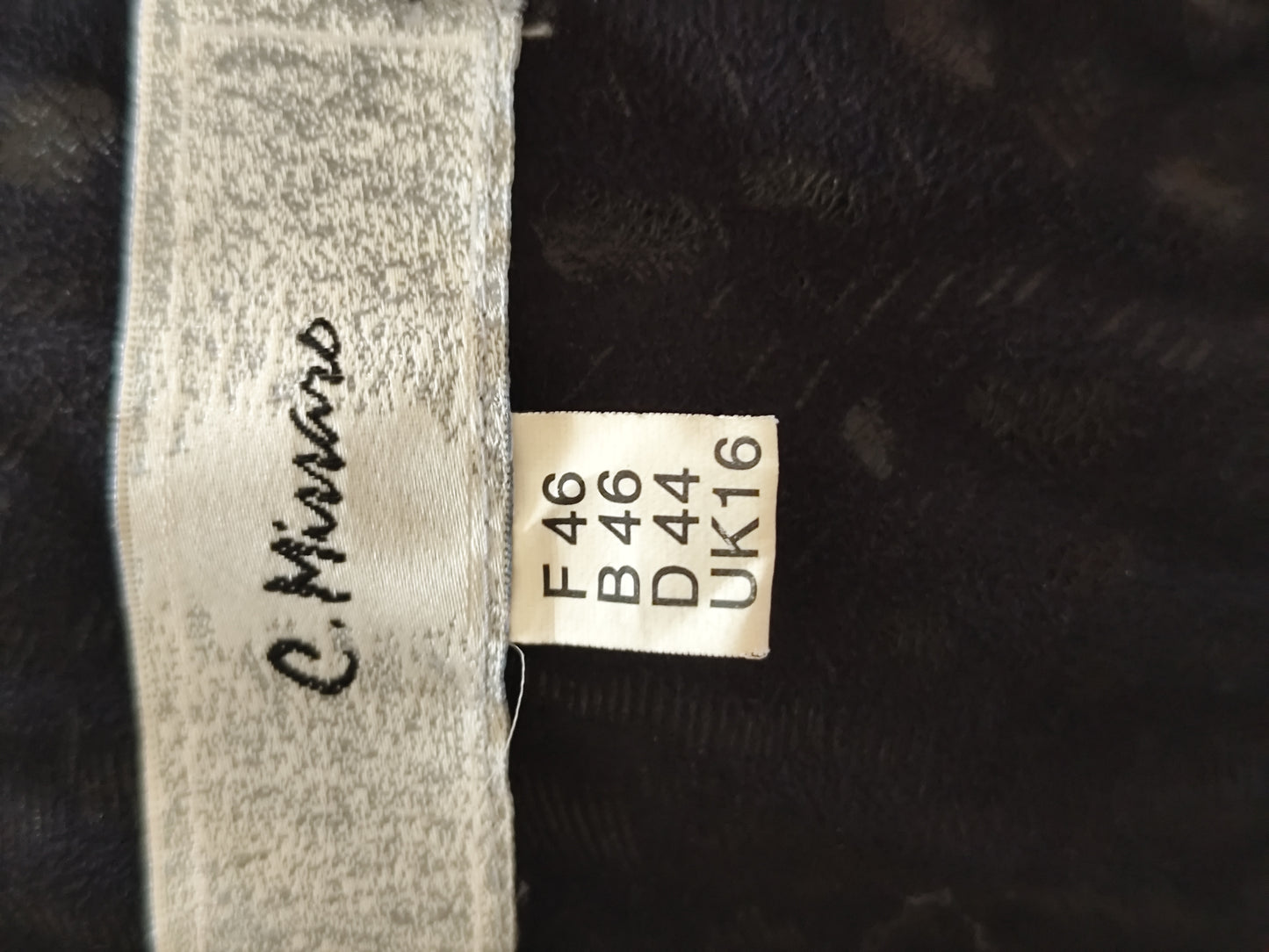 Manteau noir texturé brillant – C. Missaro – Taille 46